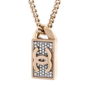 Chanel Cc Dog Tag Pendant Necklace #220682C99B